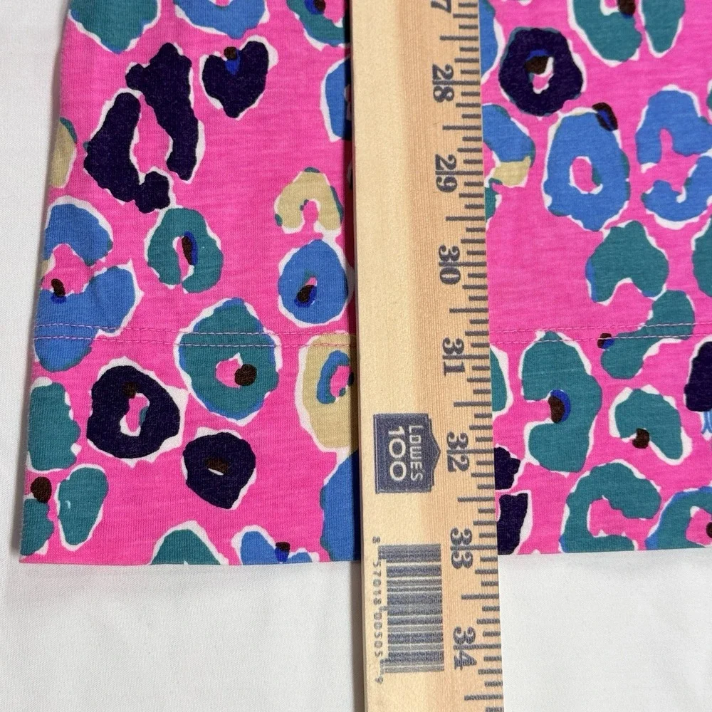 Lilly Pulitzer Corine Dress‎ Small Paws Off Pink Leopard Print Small 3/4 Sleeve